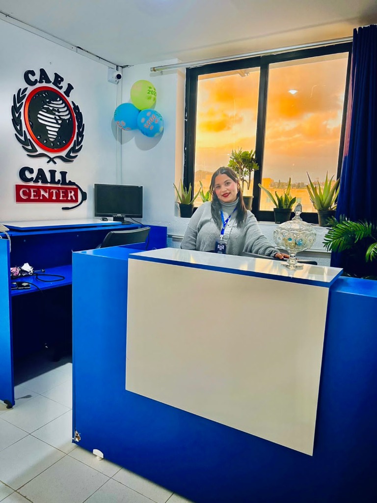 Accueil et ambiance festive Call Center CAEI