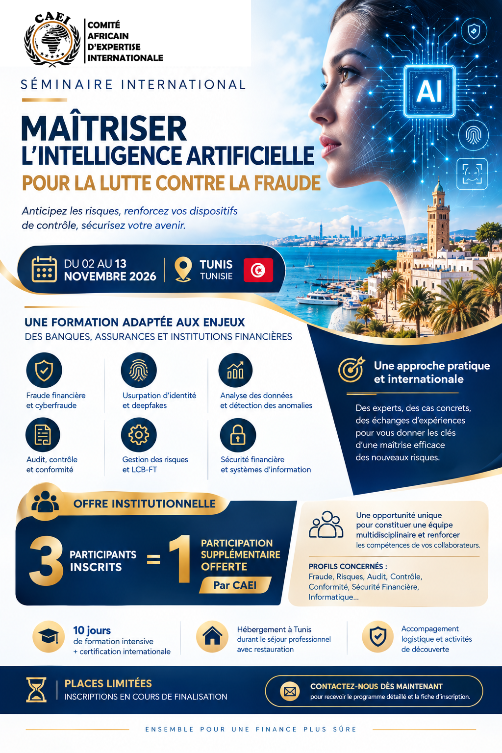 Affiche — Maîtriser l’Intelligence Artificielle pour la lutte contre la fraude dans les institutions et établissements financiers